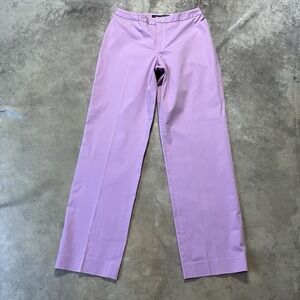 Linda‎ Allard Ellen Tracy Pants Womens Size 8 Light Purple Flat Front Chino